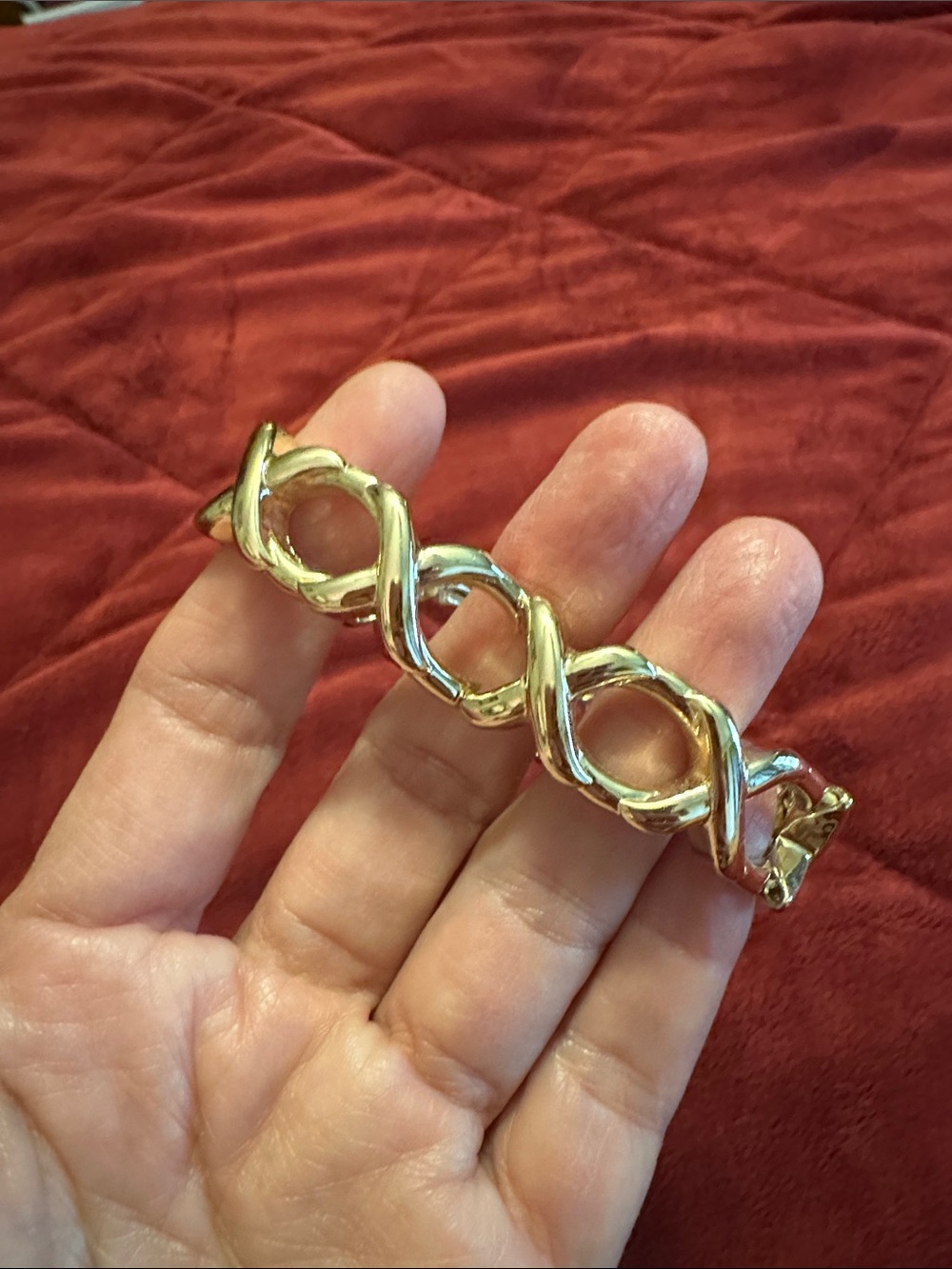 Nine West Gold-Tone Twisted Infinity Link Bracelet